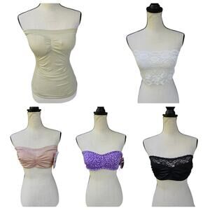 Womens Size Large Bandeau Topper Convertible Bra Lot Modesty Shapewear